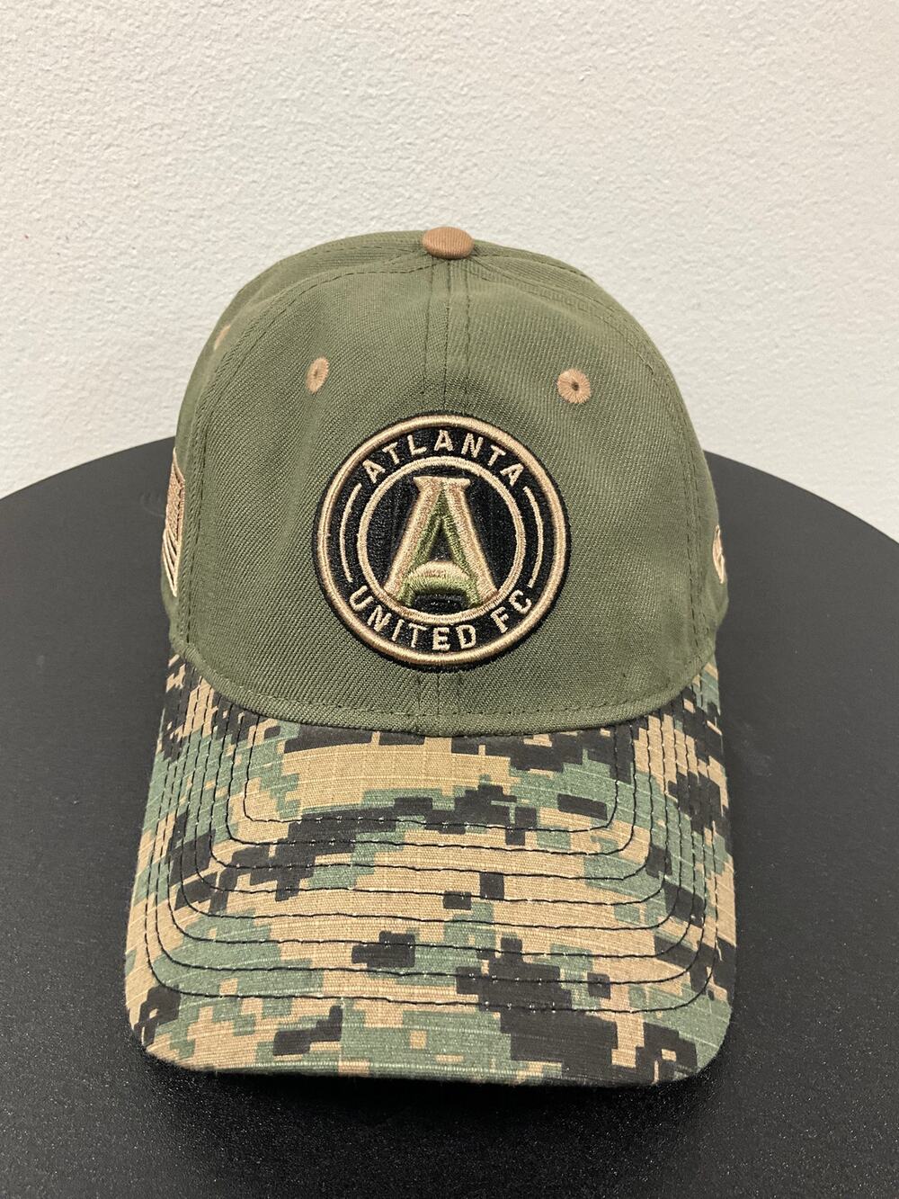 New Era Atlanta United FC 9TWENTY Adjustable Hat Olive Camo Brim MLS Soccer Cap